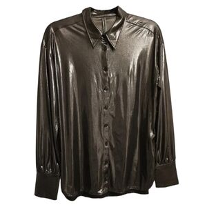 Anthropologie Metallic Shirt